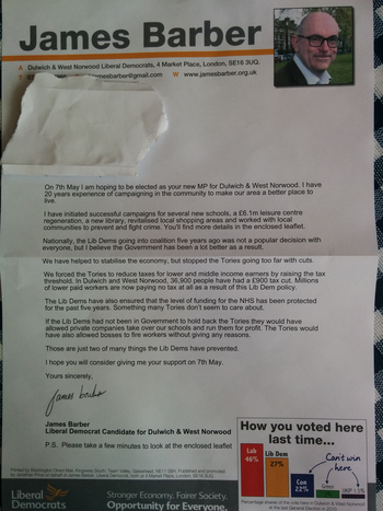 Thumbnail of leaflet from James Barber