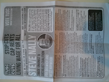 Thumbnail of leaflet from Steve Nally