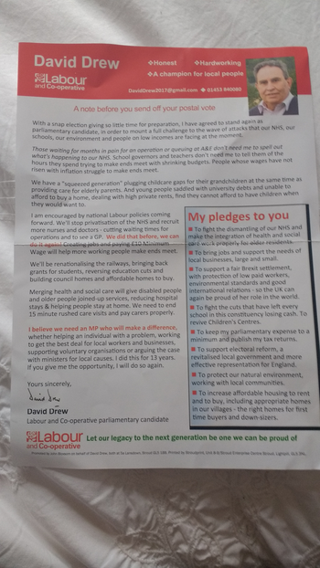 Thumbnail of leaflet from David Drew