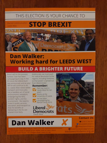 Thumbnail of leaflet from Dan Walker