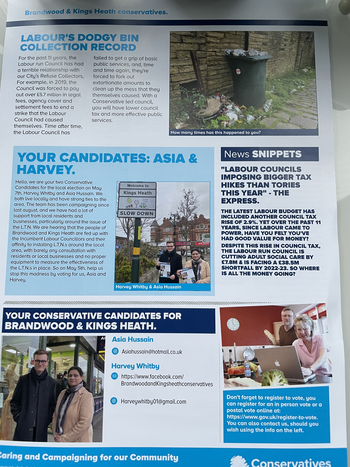 Thumbnail of leaflet from Asia Hussain