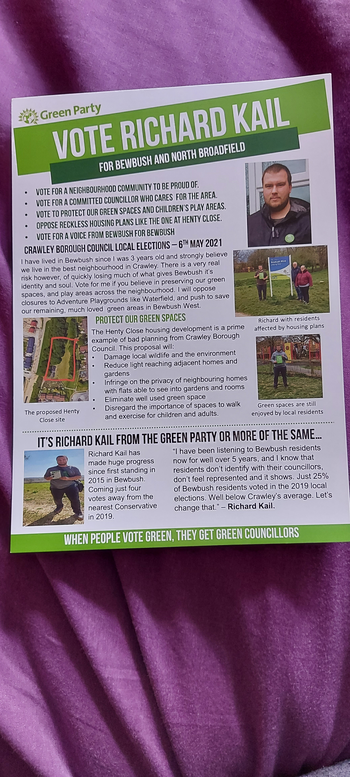 Thumbnail of leaflet from Richard Kail