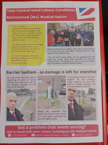 Thumbnail of leaflet from Mo Wadud Hakim