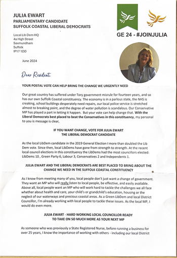 Thumbnail of leaflet from Julia Ewart