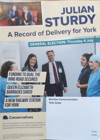 Thumbnail of leaflet from Julian Sturdy