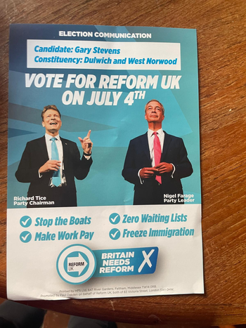 Thumbnail of leaflet from Gary Stevens