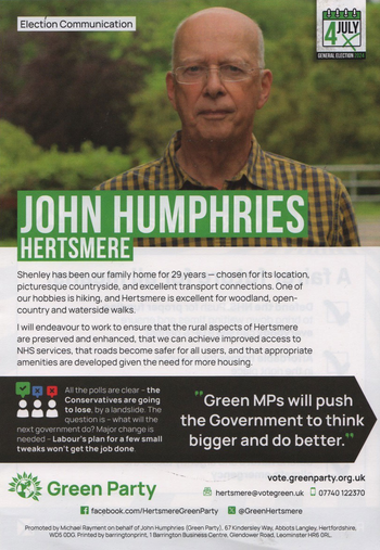 Thumbnail of leaflet from John Humphries