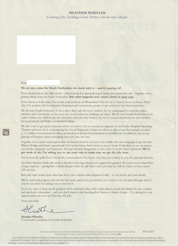 Thumbnail of leaflet from Heather Wheeler