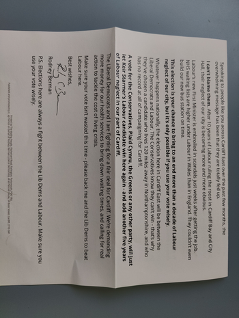 Thumbnail of leaflet from Rodney Berman