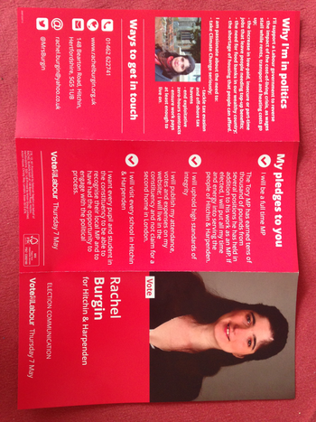 Thumbnail of leaflet from Rachel Burgin