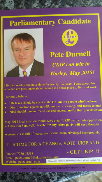 Thumbnail of leaflet from Pete Durnell