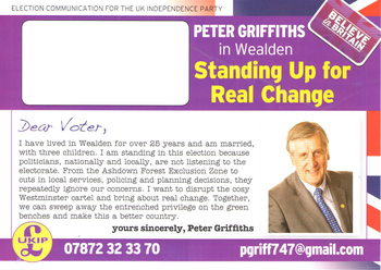 Thumbnail of leaflet from Peter Griffiths