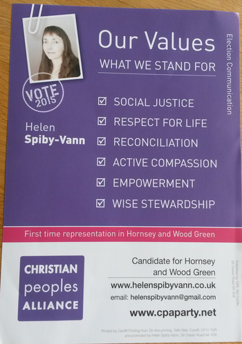 Thumbnail of leaflet from Helen Spiby-Vann