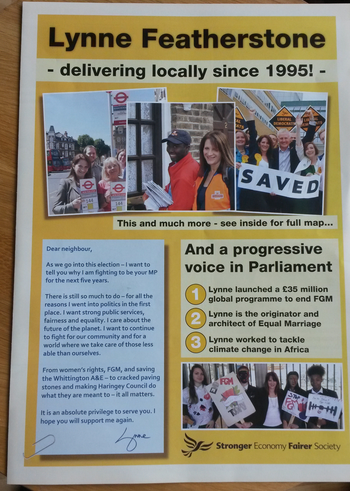 Thumbnail of leaflet from Lynne Featherstone