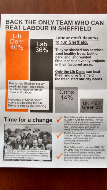 Thumbnail of leaflet from Nick Clegg