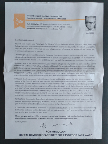 Thumbnail of leaflet from Rob McMullan
