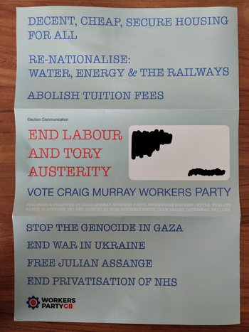 Thumbnail of leaflet from Craig Murray