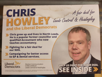 Thumbnail of leaflet from Chris Howley