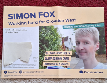 Thumbnail of leaflet from Simon Fox