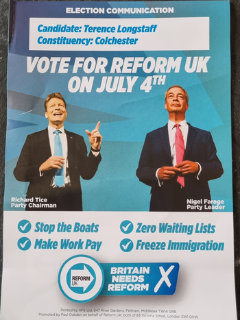 Thumbnail of leaflet from Terry Alan Longstaff