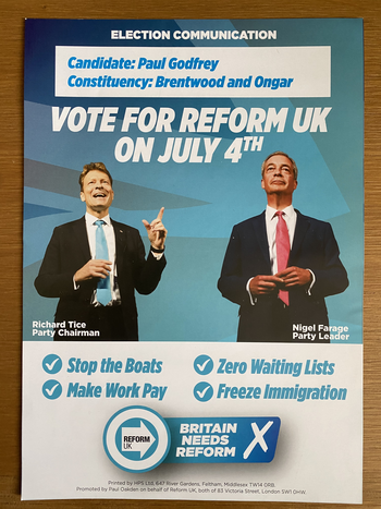 Thumbnail of leaflet from Paul Nicholas Godfrey