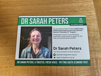 Thumbnail of leaflet from Sarah Peters