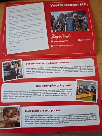 Thumbnail of leaflet from Yvette Cooper