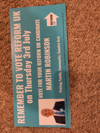 Thumbnail of leaflet from Martin Robinson