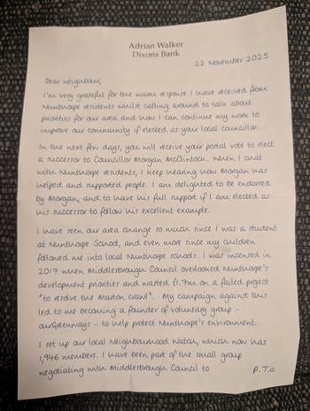 Thumbnail of leaflet from Adrian Walker