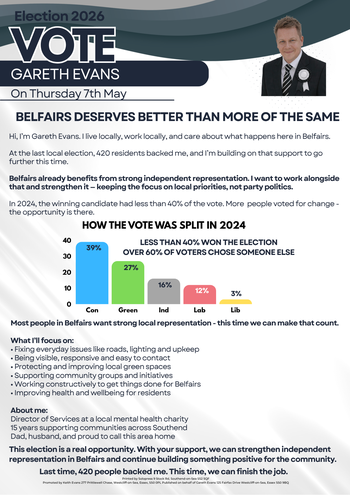 Thumbnail of leaflet from Gareth Evans