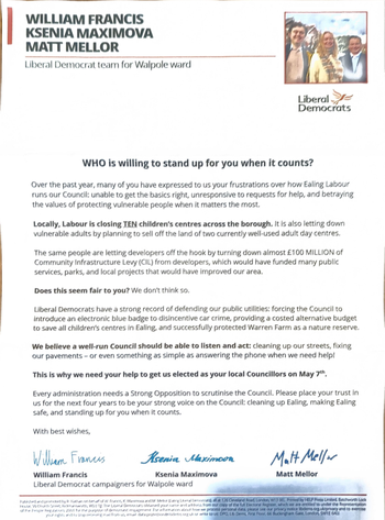 Thumbnail of leaflet from Matt Mellor