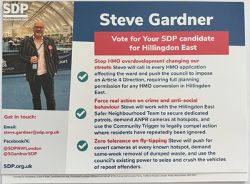 Thumbnail of leaflet from Steve Gardner