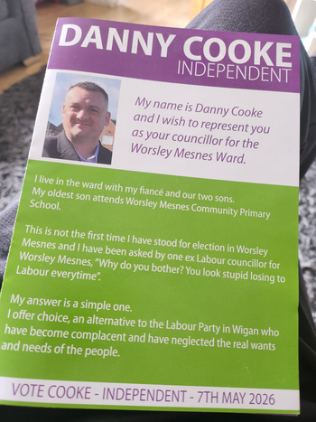 Thumbnail of leaflet from Danny Cooke