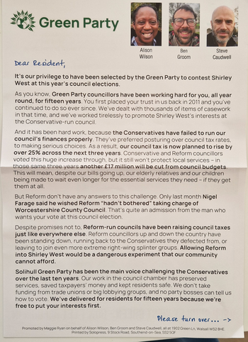 Thumbnail of leaflet from Ben Groom