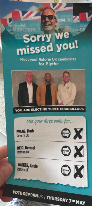 Thumbnail of leaflet from Mark Evans