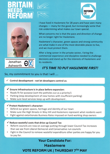 Thumbnail of leaflet from Jonathan Robert Nigel Ashworth