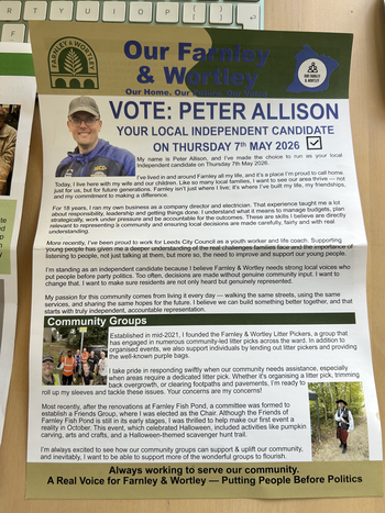 Thumbnail of leaflet from Peter Edward Allison