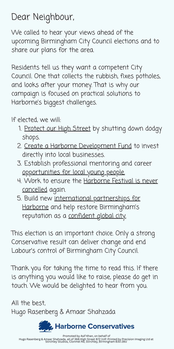 Thumbnail of leaflet from Hugo George Rasenberg