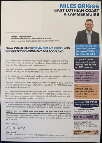 Thumbnail of leaflet from Miles Briggs