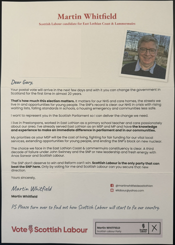 Thumbnail of leaflet from Martin Whitfield