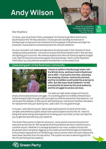 Thumbnail of leaflet from Andy Wilson