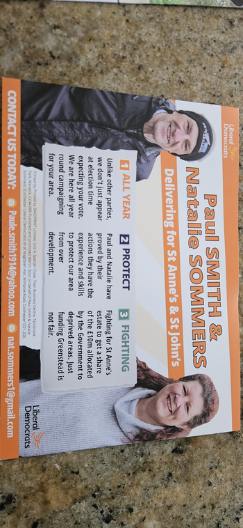 Thumbnail of leaflet from Natalie Sommers