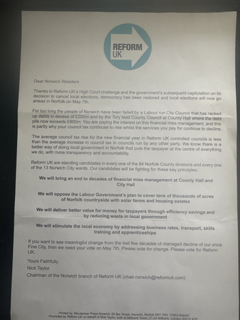 Thumbnail of leaflet from Mike Conroy