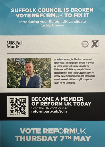 Thumbnail of leaflet from Paul Joseph Newton Bains