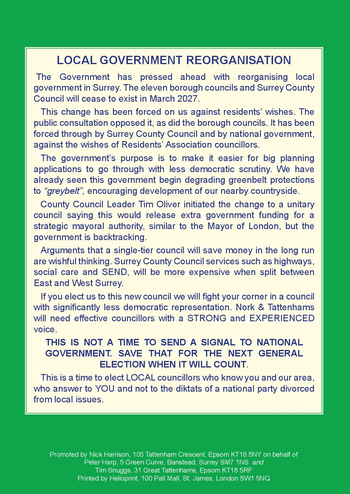 Thumbnail of leaflet from Tim Snuggs