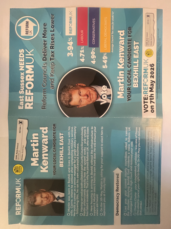 Thumbnail of leaflet from Martin John Kenward