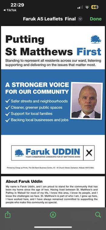 Thumbnail of leaflet from Pete Smith