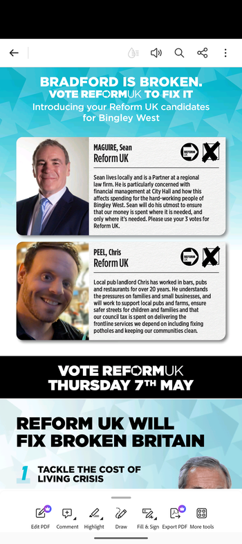 Thumbnail of leaflet from Christopher James Peel