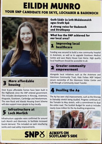 Thumbnail of leaflet from Eilidh Munro