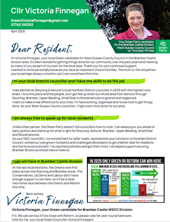 Thumbnail of leaflet from Victoria Finnegan